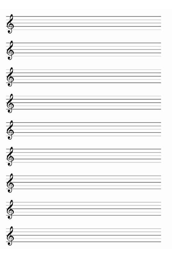 Çınar 22000 Büyük Müzik Defteri - 20 Yaprak Karton Kapak