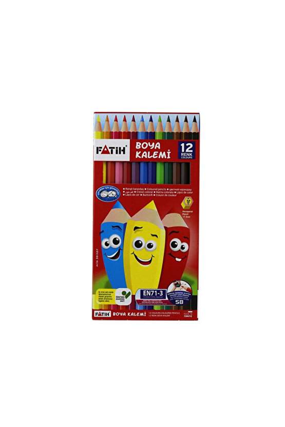 12 Renk Kuru Boya 11 Tam Boy 33112