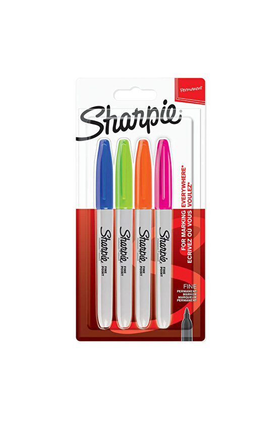Fine Permanent Markör Canlı Renkler 4’lü Set 2065403