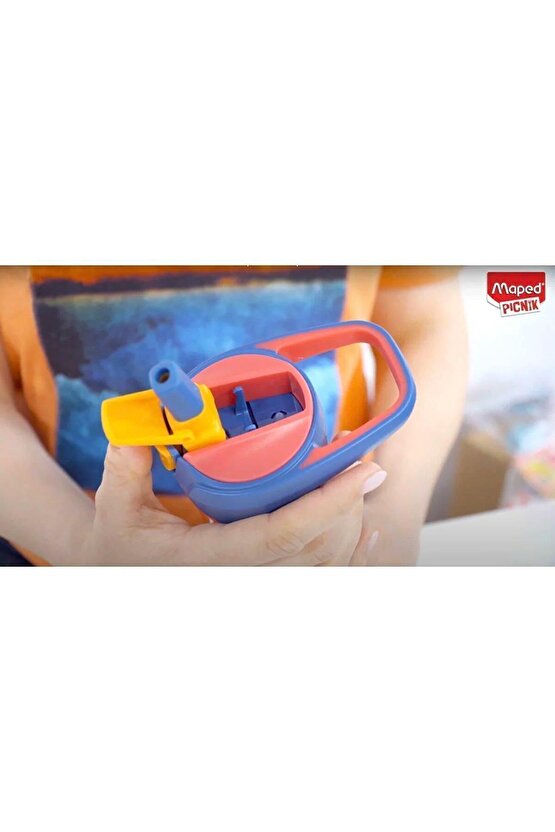 Picnik 430ml Çelik Matara Gülen Yüz Figürlü Mavi 620ZSERI