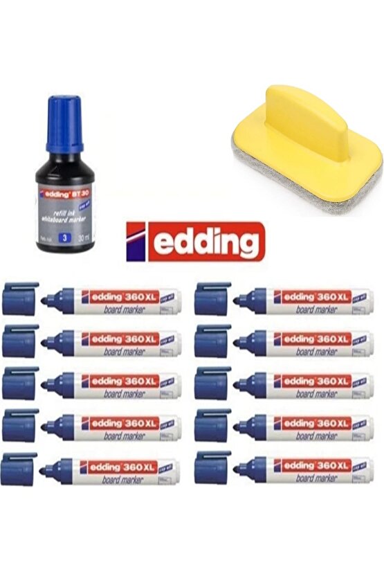 360 Xl Tahta Kalemi 10lu Set Mürekkep & Tahta Silgisi tkm