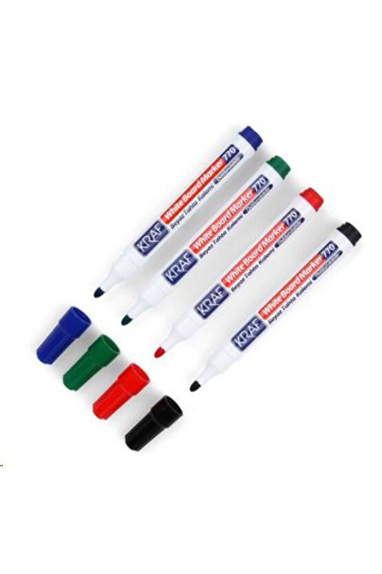 BEYAZ TAHTA KALEMİ DOLDURULABİLİR 770-4 4 LÜ BLISTER