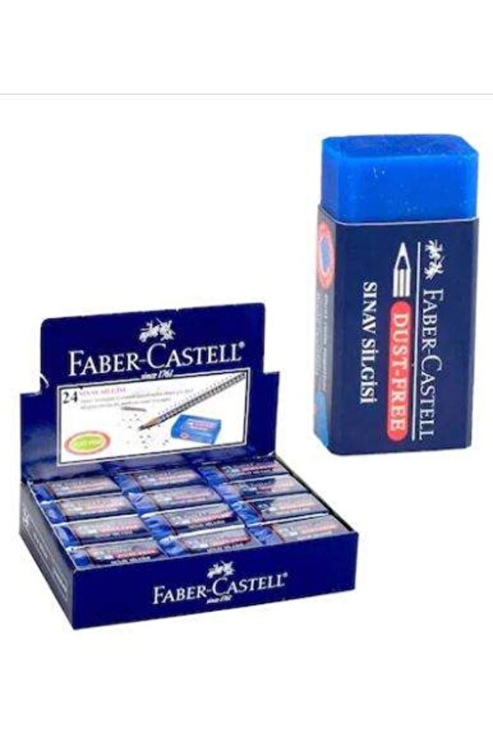 Faber-castell Sınav Silgisi Dust Free Mavi 4 Adet