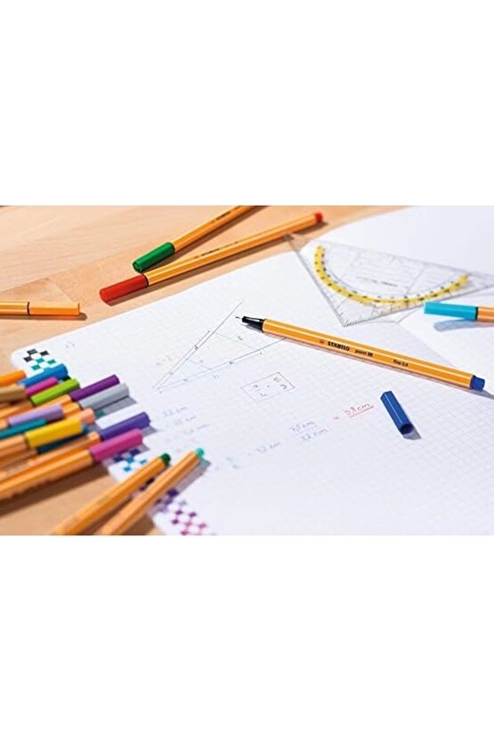 - İnce Keçe Uçlu Kalem - Point 88 - Açık Alev Kırmızısı