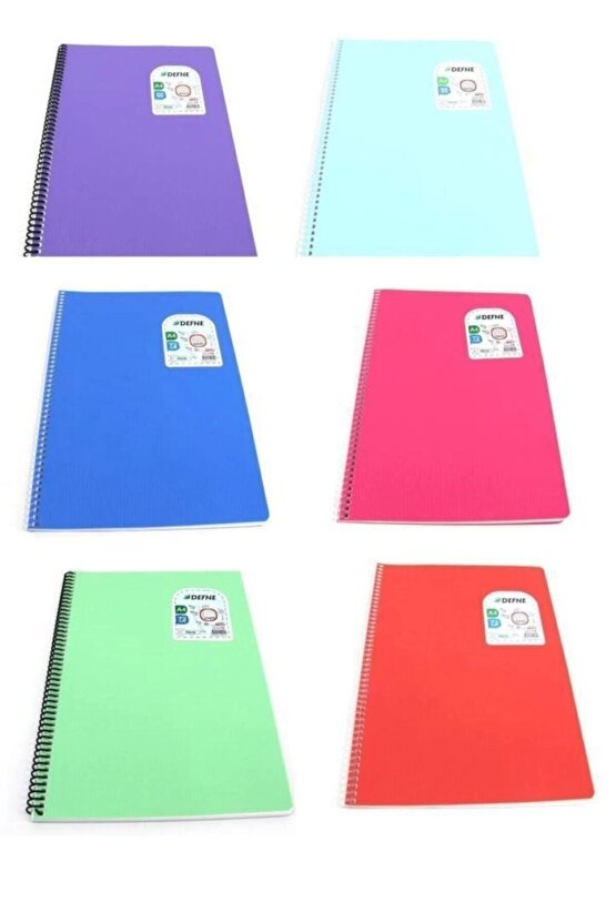 Defne Nova Spiralli Telli A-4 Defter 96 Yaprak Çizgili