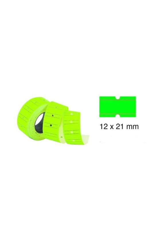 Taneks Yeşil Çizgili Etiketi 800lü 12 X 21 Mm ( Tek Adet )