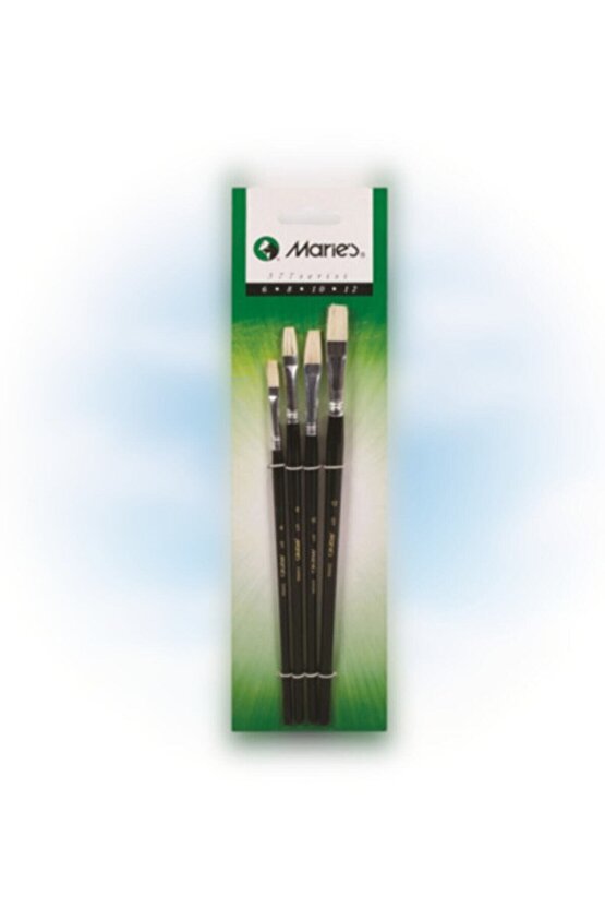 Maries Martol Fırça Seti Yağlı Ve Akrilik Boya Fırçası 6-8-10-12 No:577