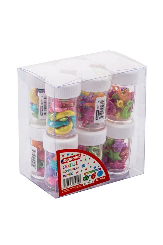 Şekilli Boncuklar (Büyük Boy) x 12 Adet