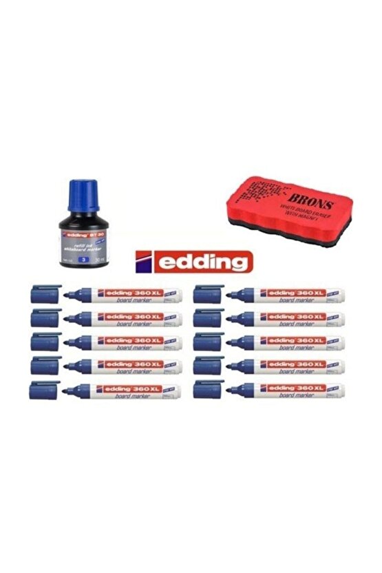360 Xl Tahta Kalemi 10lu Set ( Mürekkep & Tahta Silgisi ) tkm