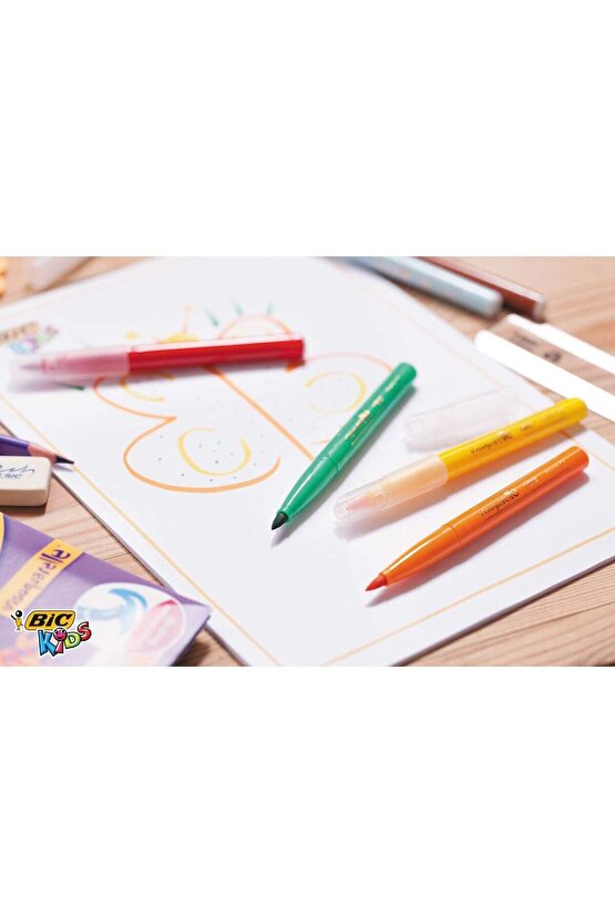 Kids Visaquarelle Fırça Uçlu Keçeli Boya Kalemi 10 Renk