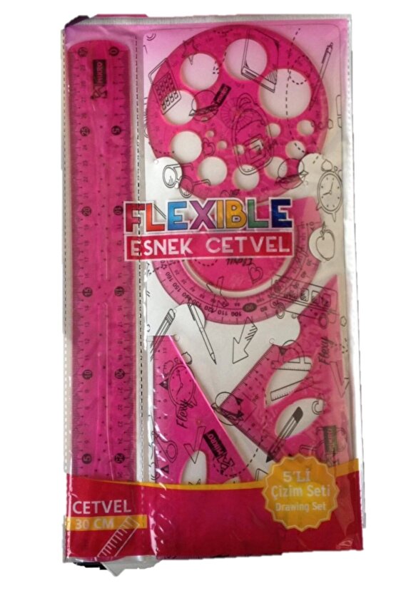Flp-04 Esnek Cetvel 5 Li Çizim Seti