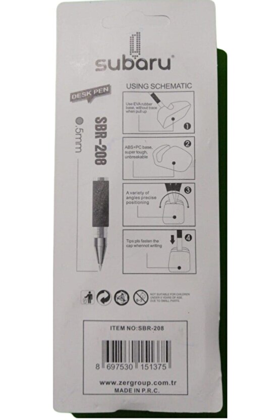 Sbr-208 0.5mm Siyah Zincirli Masa Üzeri Tükenmez Kalem