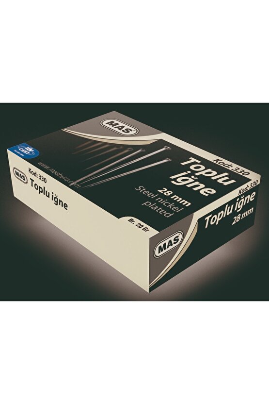 330 Nikelli Toplu İğne 20 gr 28 mm