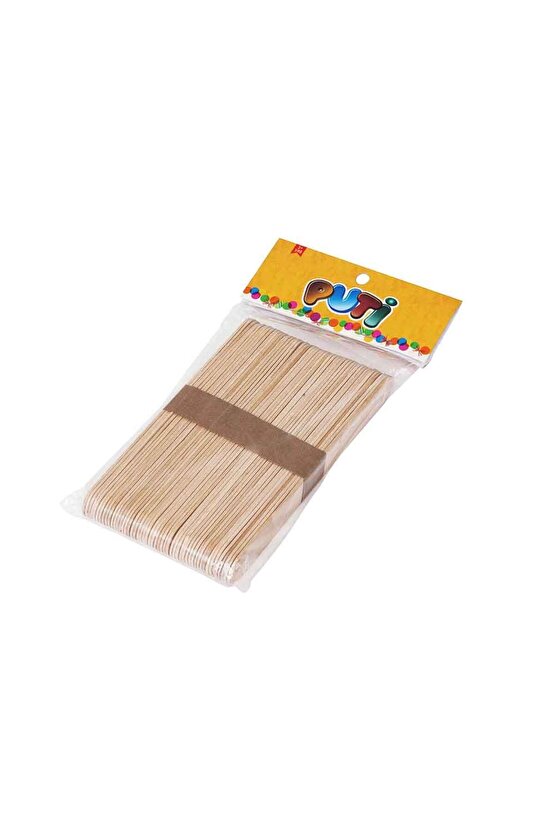 Ahşap Büyük Çubuk Natural 12’Li 4612