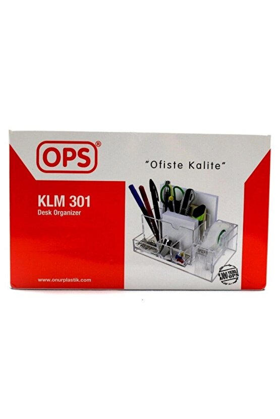 Masaüstü Organizer Bantlıklı Kalemlik Klm-301 Şeffaf