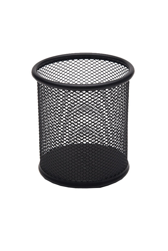 500 Kalemlik Metal Perforeli Silindir Siyah