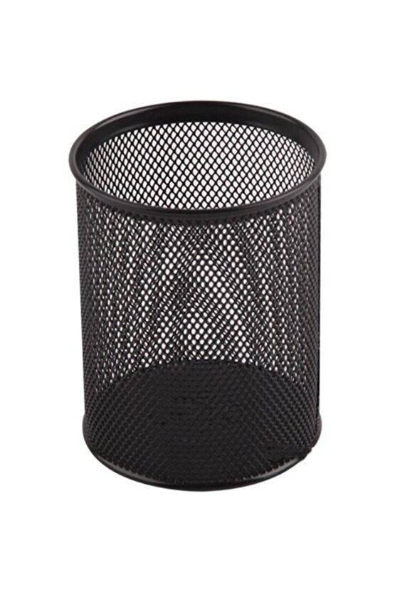 Metal Perfore Yuvarlak Kalemlik Siyah