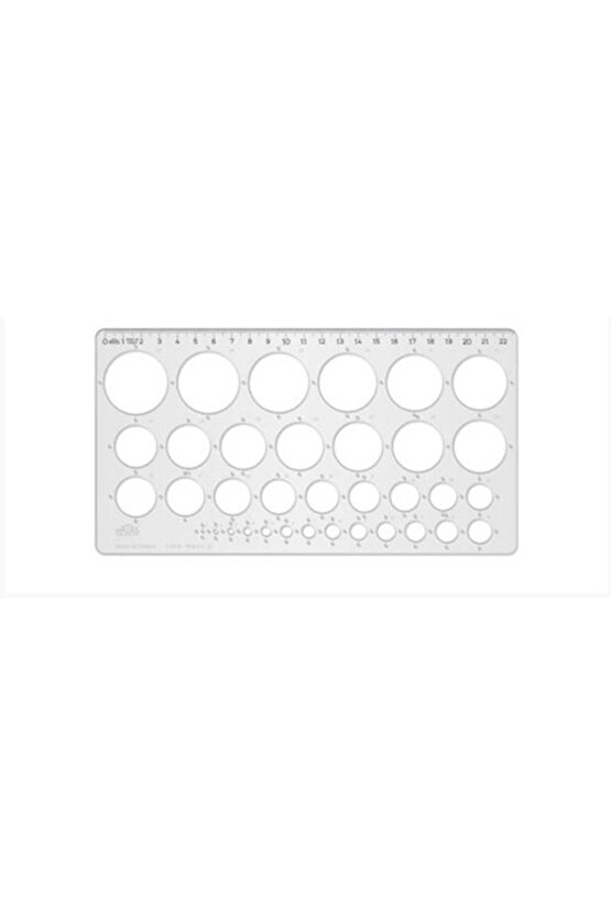 02271 Daire Şablonu 1-35mm Cetvelli