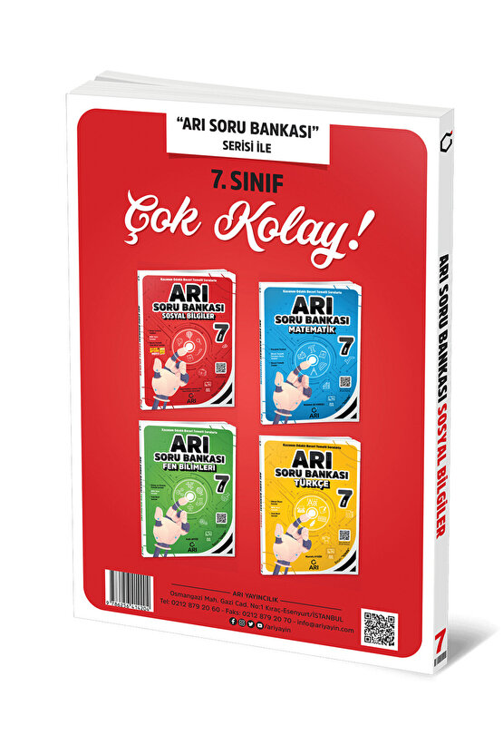 7. Sınıf Sosyal Bilgiler Arı Soru Bankası + Grafik Kitabı