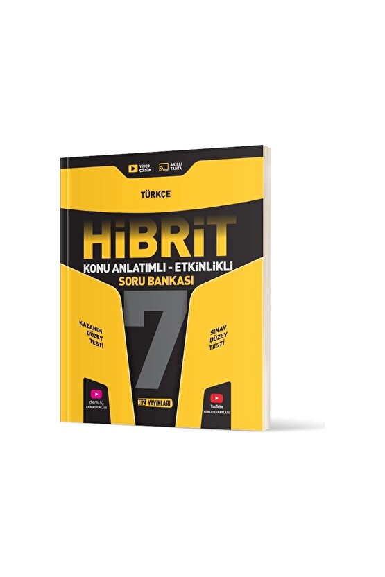 Hız Yayınları 2025 7. Sınıf Türkçe Hibrit - Konu Anlatımlı Soru Bankası