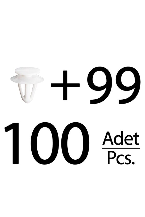 Opel için Döşeme Klipsi- 100 Adet