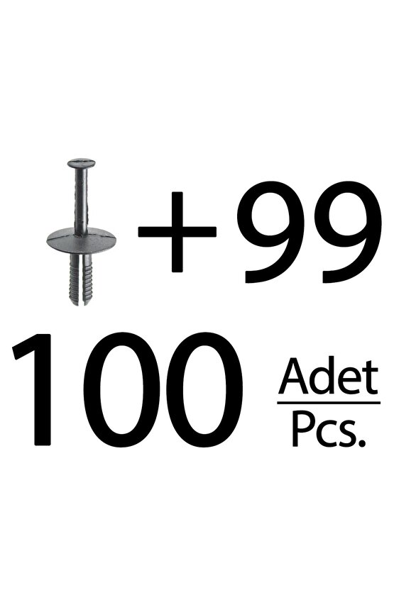 Opel ve BMW için Tampon Klipsi- 100 Adet