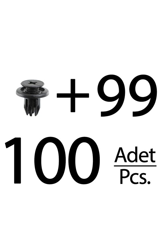 Opel, Chevrolet, Honda için Tampon ve Davlumbaz Klips- 100 Adet