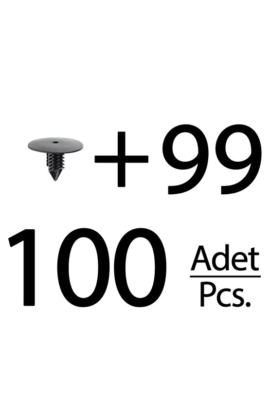 Renault ve Dacia için Davlumbaz Klips- 100lü