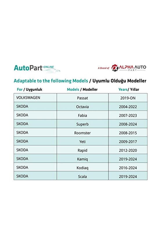 Volkswagen,Skoda, Audi, Cupra için Kapı Döşeme Klipsi- 50 Adet