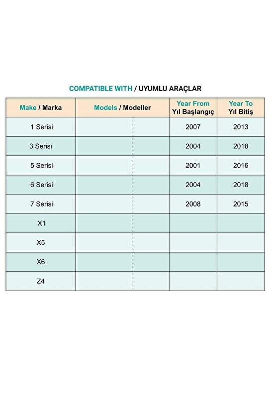 BMW 1 Serisi 3 Serisi 5 Serisi 6 Serisi 7 Serisi X1 X5 X6 Z4 için Bağlantı Elemanı Klips - 10 Adet