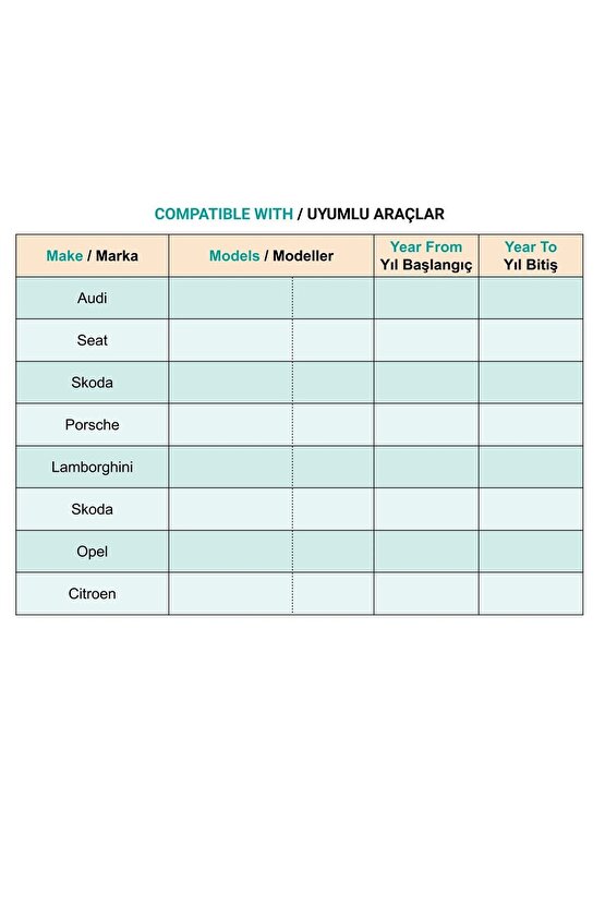 VW Audi Seat Skoda Porsche Lamborghini Skoda Opel Citroen için Kablo Bağı - 1 Adet