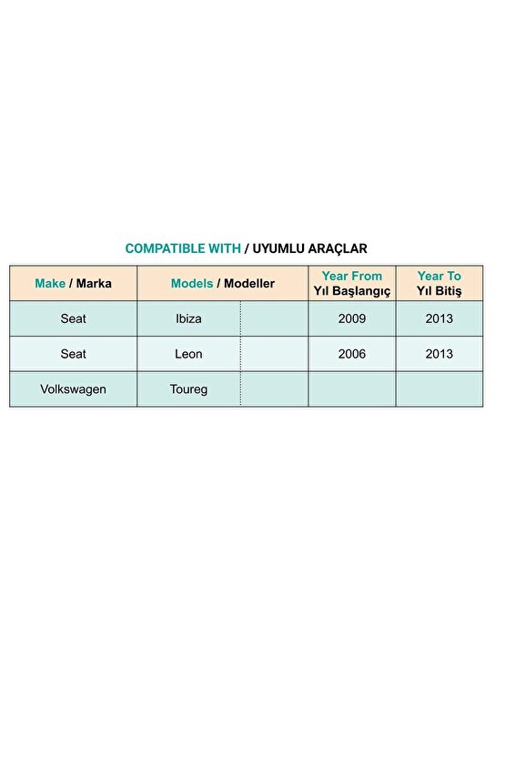 Seat Ibiza Leon Volkswagen Toureg için Tampon Panjur Klips - 50 Adet