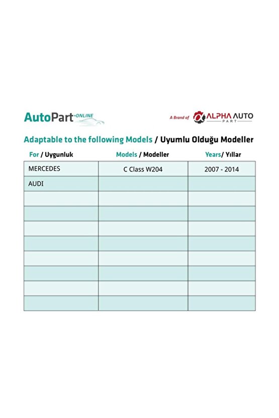 Mercedes A Class W168 B Class W242 W246 Audi için Tampon Bağlantı Klips - 1 Adet