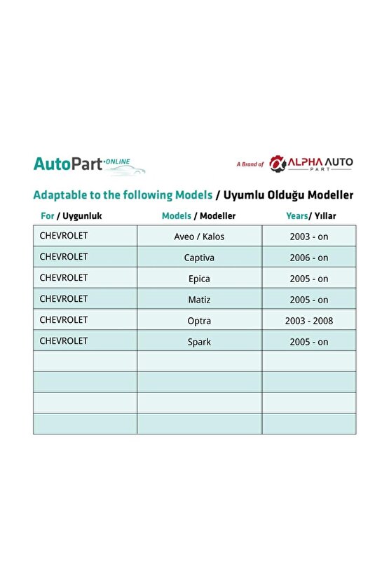 Chevrolet Aveo Captiva Epica Matiz Optra Spark için Tampon Panel Klips - 10 Adet