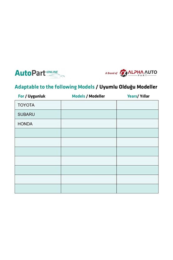 Toyota, Honda için Toz Klips- 50 Adet