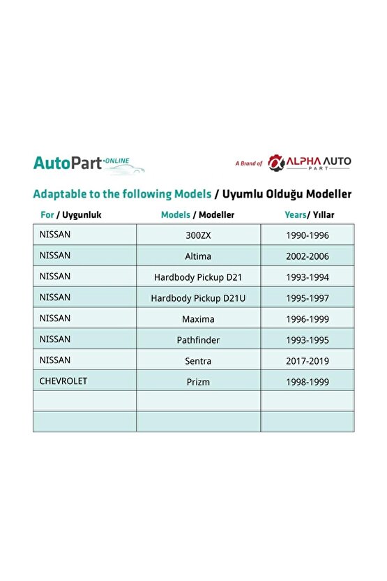 Nissan 300ZX Altima Maxima Sentra Chevrolet Prizm için Kapı Pervaz Panel Klips - 1 Adet
