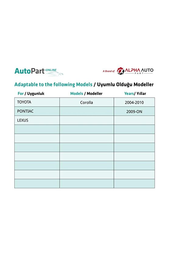 Toyota Corolla Pontiac Lexus Subaru için Ön Çamurluk Klips - 1 Adet