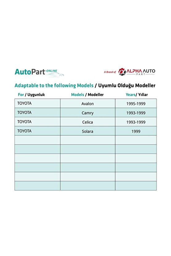 Toyota Avalon Camry Celica Solara için Bagaj Klips - 10 Adet