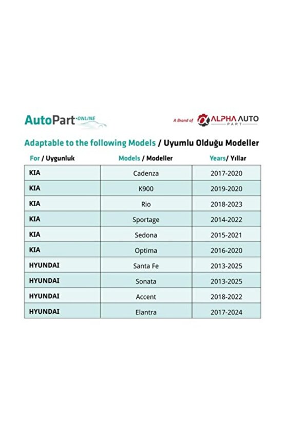 Hyundai, Kia için Kapı Panel Klips