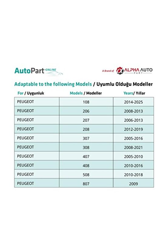 Peugeot, Citroen için Torx Uyumlu Davlumbaz T30 M6 Vidası