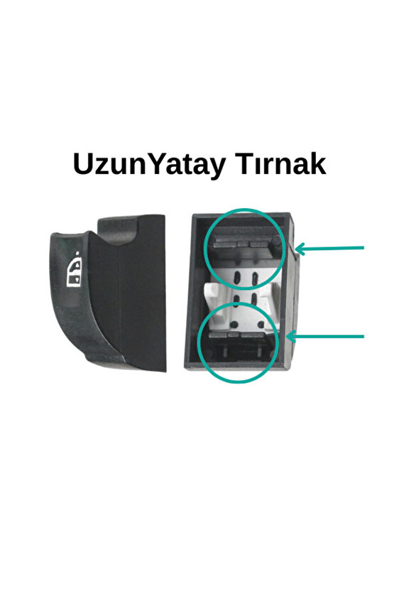 Renault Scenic, Laguna, Fluence, Latitute için Cam Açma Düğme Kapağı-Geniş Ayaklı-2 Adet