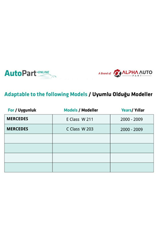 Mercedes E Class W203 Için Sunroof Güneşlik Perde Ayağı-arka Sol