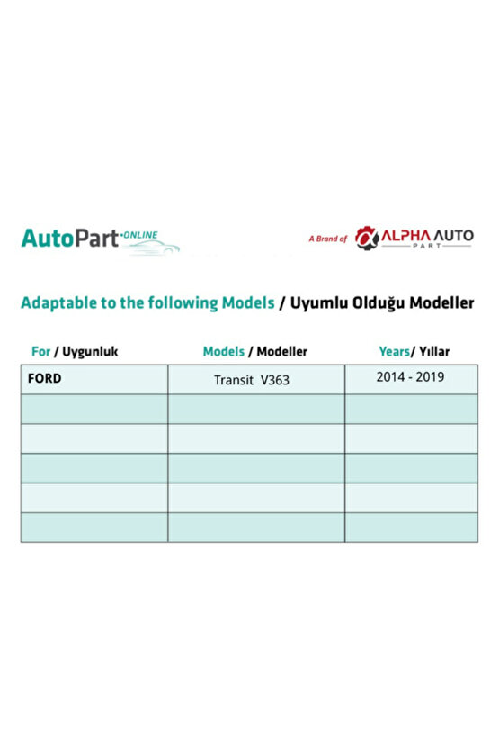 Ford Transit V363 için Ayna Sinyal Lambası-Beyaz-Sağ-Sol-SET