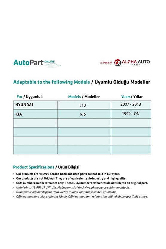 Hyundai I10,kia Rio Için Cam Su Fıskiye Memesi 2li