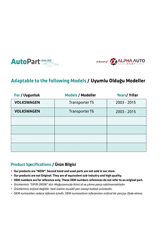 Volkswagen Için Transporter T5-t6 Vites Körüğü