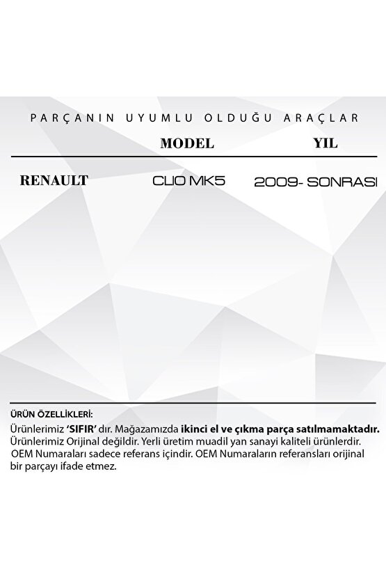 Renault Clio 5 Için Radyatör Üst Bağlantı Pim Braket Klips