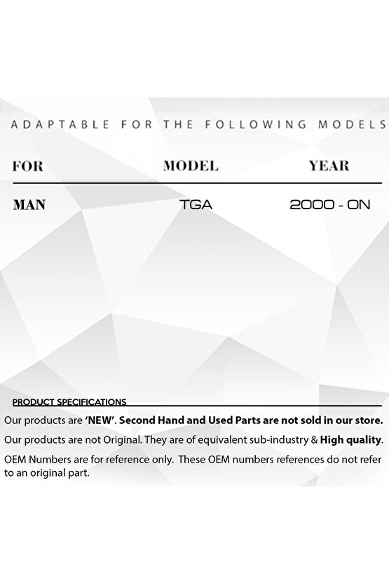 Man Tga Için Cam Açma Düğme Kapağı (2 ADET)