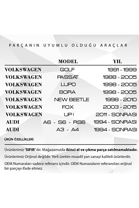 Vw, Audi, Skoda, Seat Için Tavan Anten Çubuğu