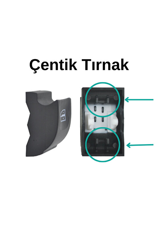 Renault Megane 3, Laguna 3, Clio 3 Için Cam Açma Düğme Kapağı