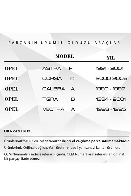 Opel Astra F,corsa C,calibra A,vectra A Için Debriyaj-fren Pedal Lastiği